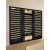 Built-in combination of a 2 single temperature wine cabinet and a 3 temperatures multipurpose wine cabinet - Sliding shelves - Full Glass door