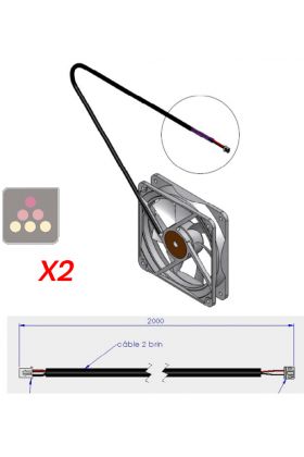 Two hot air extraction fans for built-in wine cabinet