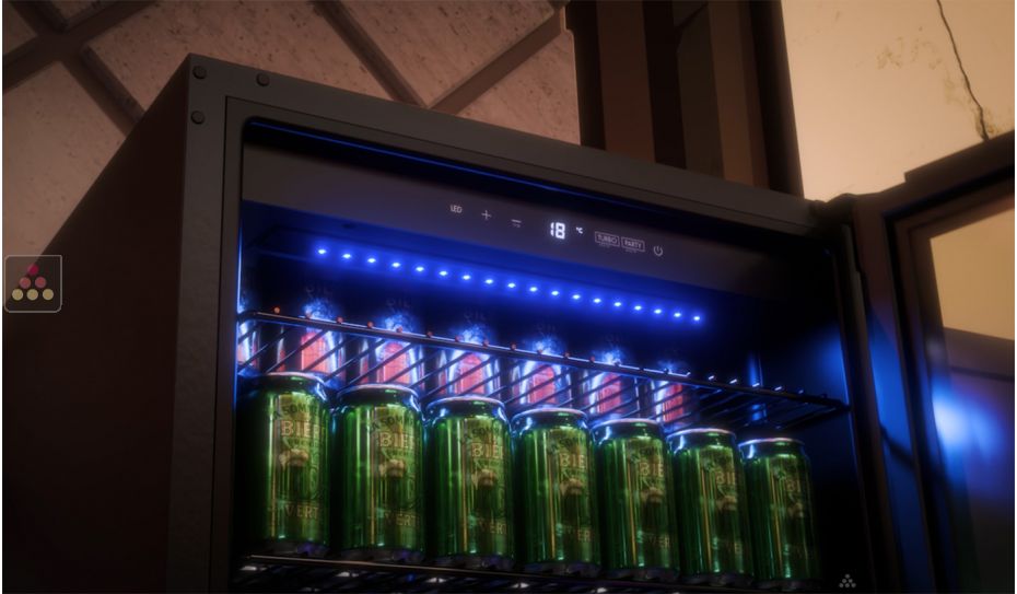 Beer cooler single temperature for serving