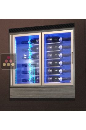 Built-in wine display cabinet - HOME - With front frame only - Horizontal bottles - 36cm deep 