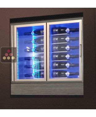 Built-in wine display cabinet - HOME - With front frame only - Horizontal bottles - 36cm deep  CALICE DESIGN