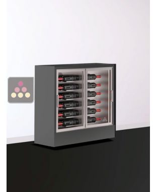 Wine display cabinet - HOME - FIT frame - Horizontal bottles - 36cm deep  CALICE DESIGN