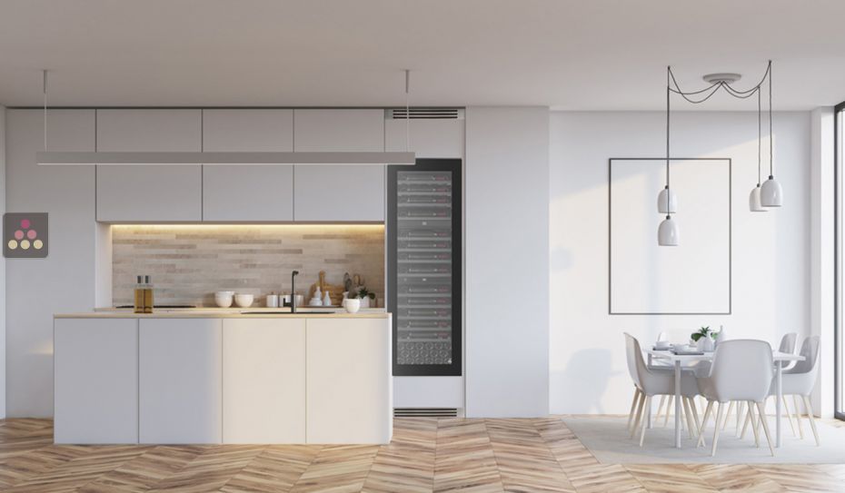 Triple temperature built in self ventilated wine service cabinet - Push/Pull opening