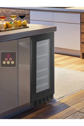 2 temperatures built in wine service cabinet - Push-open - 78cm Door