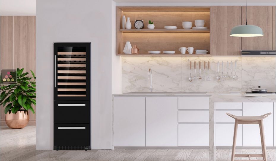 Built-in wine, beer, spirits, and soda cellar with 3 serving temperatures