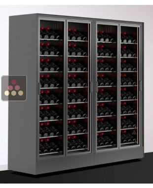 Combination of two wine display cabinets - Pro - Inclined display - FIT frame CALICE DESIGN