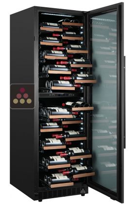 Dual temperature wine service or storage cabinet
