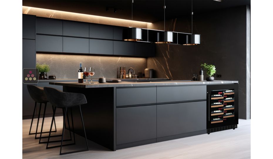 Built-in single temperature wine service or storage cabinet