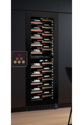 Built-in dual temperature wine service or storage cabinet