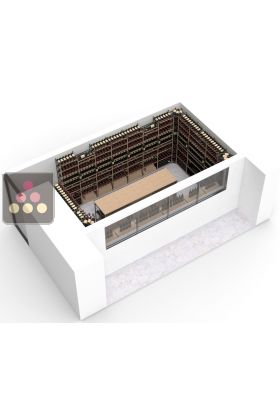Wood and metal cellar rack for 3350 bottles - Specific manufacturing - Essentiel Wood
