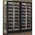 Combination of 2 wine display cabinets - Pro - 4 glazed sides - Interchangeable cover - Inclined bottles 