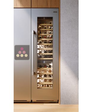 Built-in 2 temperature wine service and ageing cabinet FHIABA