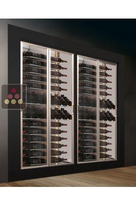 Built-in combination of two wine display cabinets - Home - Mixt equipment - Flat frame