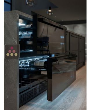 Dual temperature built in wine service cabinet with drawers NORCOOL