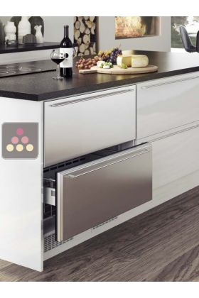 Built-in drawer freezer with customizable facade pannel