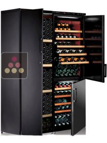 Combination of 3 single-temperature wine cabinets for ageing or service CALICE