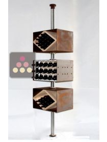 Vertical Bottle holder with three rotary modules for 100 bottles ENOOFFICINA