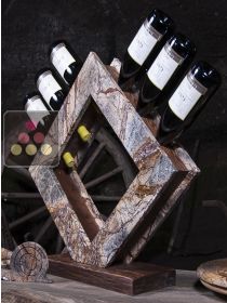 Stone and wooden bottle display unit IT'S STONE