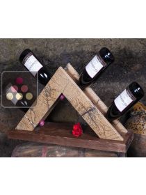 Stone and wooden bottle display unit IT'S STONE