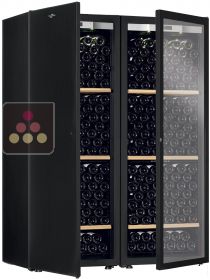 Combination of 2 single temperature wine cabinets for ageing and/or service TRANSTHERM