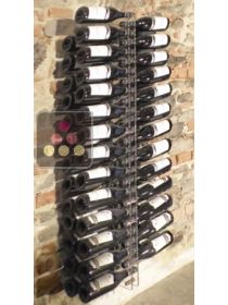Wall Wine Rack in Clear Plexiglass for 56 bottles - (optional LED lighting) SOBRIO