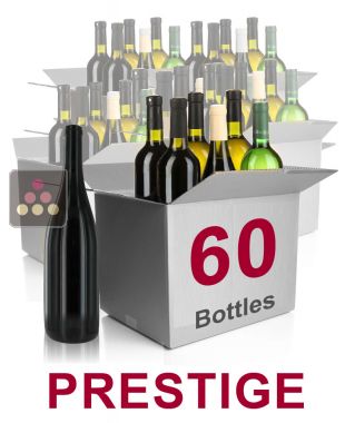 60 bottles of wine - Selection Prestige : white wines, red wines and Champagne Sélection Vin