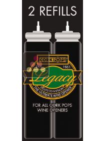2 gas refills Pop Luxe gas corkscrew OENOPRO