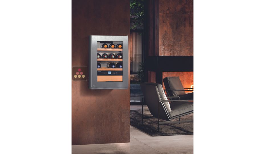Single-temperature wine cabinet for storage or service 