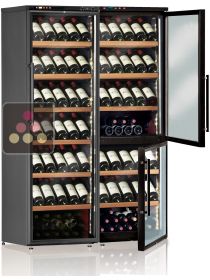 Combined 3 Single temperature wine service or storage cabinets CALICE