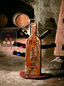 Stone and wood bottle display unit IT'S STONE