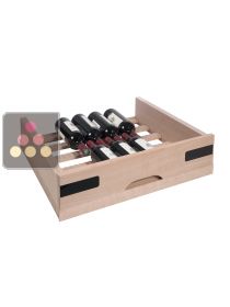 Beech wood sliding drawer for wine cabinets in the Prestige range La SOMMELIERE