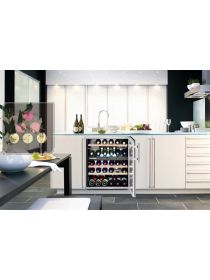 Wine cabinet for the storage and service of wine with 2 temperatures - can be fitted LIEBHERR