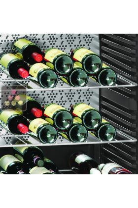 Set of 2 shelves: chromed steel / empreinte for the Vinothek ranks