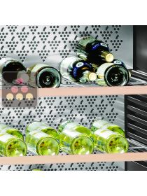 Set of 2 shelves: chromed steel / empreinte with wooden rim for the Vinothek range LIEBHERR