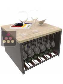 Petit Bar - Steel and Light wood - 13 bottles L'ATELIER du VIN