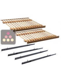 Set of 2 wooden sliding shelves AVINTAGE