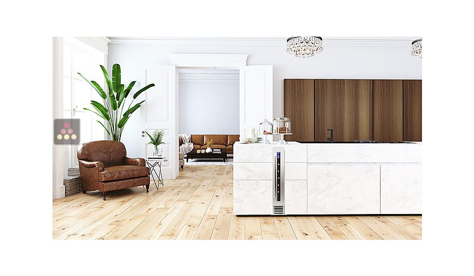 Single temperature built in wine service cabinet