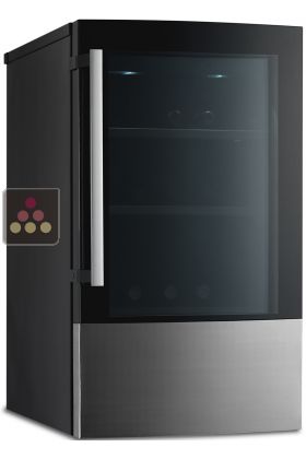 Dual temperature wine service cabinet