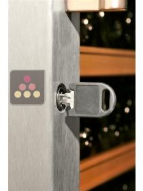 Replacement lock for wine cabinet with glazed stainless steel door TRANSTHERM
