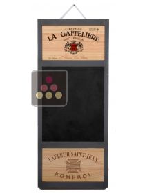 Vertical Board - anthracite with slate & 2 labels CAVIDÉCO PIERRE GOUJON