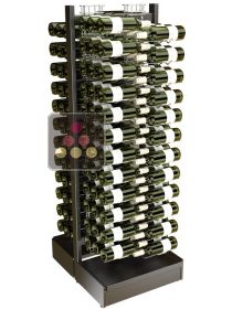 Freestanding double sided metal support for 144 bottles VISIORACK