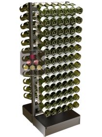 Freestanding double sided metal support for 144 bottles VISIORACK