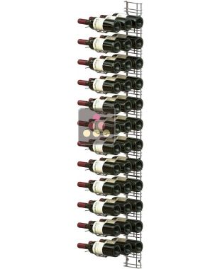 Black wall rack for 36 x 75cl bottles - Horizontal bottles VISIORACK