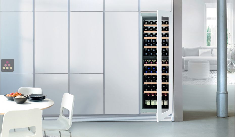 Multi-purpose built in wine cabinet for the storage and service of wine 
