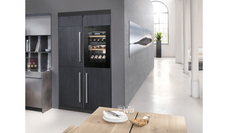 Multi-purpose wine cabinet for the storage and service of wine - can be fitted
