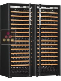 Combination of 2 single temperature wine cabinets for ageing and/or service - CCC Certificated - Reinforced packaging TRANSTHERM