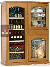 Gourmet combination : Dual temperature wine cabinet, cheese cabinet & cold meat cabinet CALICE