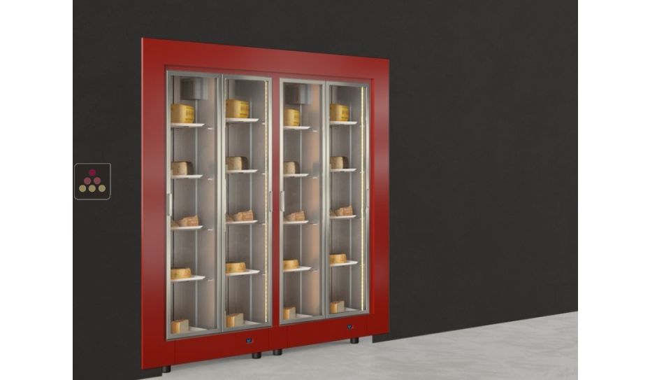 Built-in combination of 2 cheese cabinets