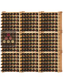 Set of 9 modular beechwood racks for 342 bottles Ma Cave à Vin