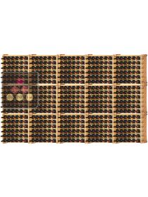 Set of 15 modular beechwood racks for 570 bottles Ma Cave à Vin
